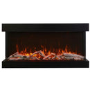 Amantii Tru-View XL XT 88" Three-Sided Electric Fireplace with 22" Glass Viewing Area