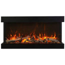 Amantii Tru-View XL XT 88" Three-Sided Electric Fireplace with 22" Glass Viewing Area