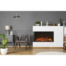 Amantii Tru-View XL XT 88" Three-Sided Electric Fireplace with 22" Glass Viewing Area
