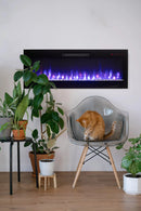 Amantii Fire & Ice Evolution 60" WiFi-Enabled Linear Wall-Mount Electric Fireplace