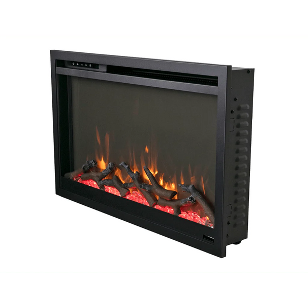 Amantii 26 inch Remii CLASSIC-SLIM-26 Steel Surround Classic Extra Slim Built In Electric Fireplace