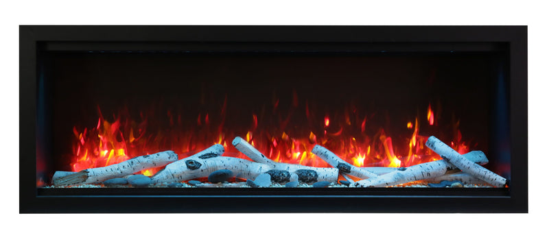 Amantii 30 inch Remii CLASSIC-SLIM-30 Steel Surround Classic Extra Slim Built In Electric Fireplace 