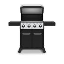 Broil King 57" Crown 420 4-Burner Black Gas Grill with Cast Iron Grids & Drop-Down Shelves