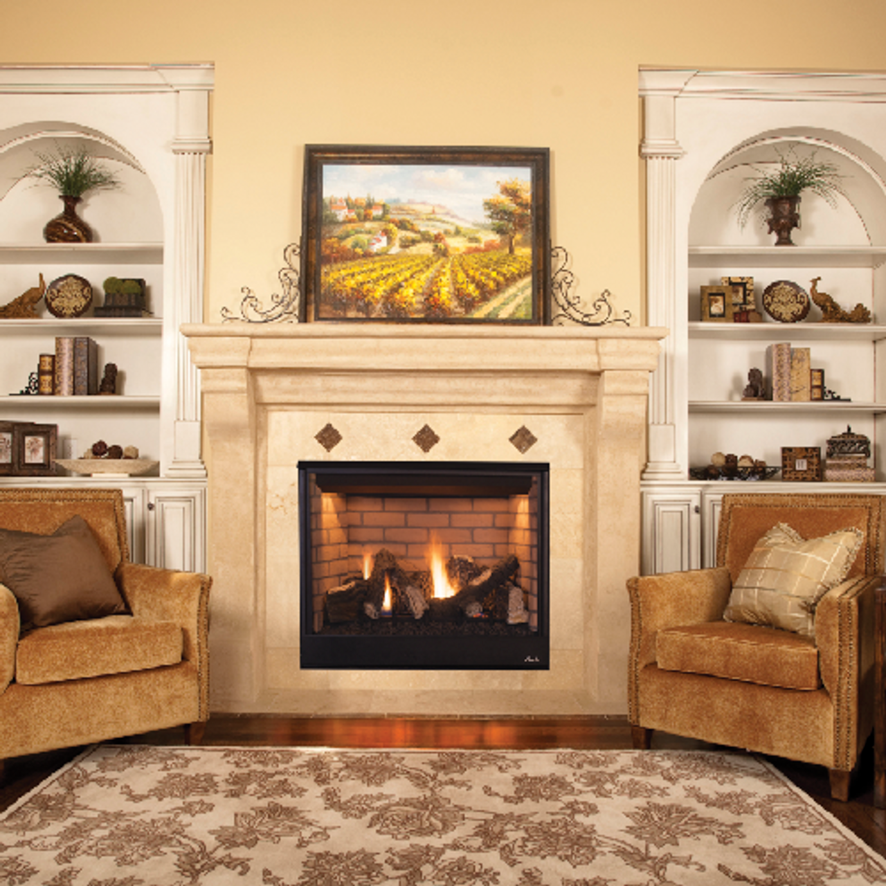 Superior 35 Direct Vent Traditional Fireplace DRT2035 - Natural GAS / Electronic / Rear Vent