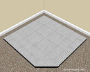 Diamond Hearths Peacock Slate Traditional Edge Type I Hearth Pad