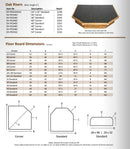 Diamond Hearths Peacock Slate Traditional Edge Type I Hearth Pad