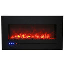 Sierra Flame 34 Inch Linear Wall Mount Electric Fireplace WM-FML-34-4023-STL