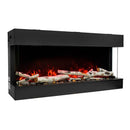 Amantii 50 Inch Tru-View Slim Smart Indoor Outdoor 3 Sided Electric Fireplace