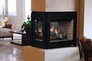 Napoleon Ascent 43" Multi-View Direct Vent Peninsula Gas Fireplace with Glass Bed