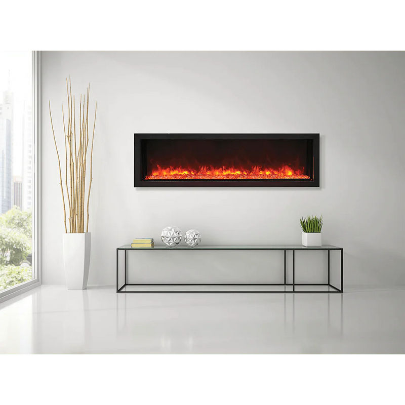 Remii 102755-XS Extra Slim 55 inch Built-in Indoor Outdoor Electric Fireplace