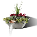 Slick Rock Concrete 29" Cascade Square Water and Planter Bowl