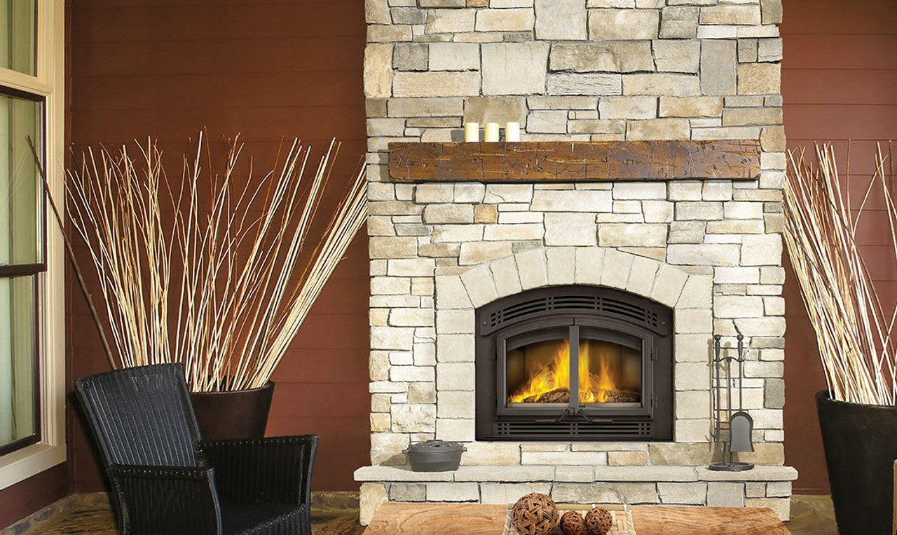 Superior 43 Wood-Burning Traditional Fireplace WRT3543 - Grey Herringbone Refractory Panels