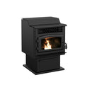 Ventis 25" EPA-Certified Black Pellet Stove with Pedestal – 80 lb Hopper Capacity
