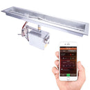 HPC Fire 96" Torpedo Trough Fire Pit Insert with Bluetooth-Enabled Hi/Lo Ignition