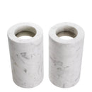 White Marble Tealight Holders (2) | Eichholtz Tobor M