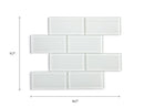 New Age Product's-Super White Glass Subway Tile (11 Sq.ft. / Box)