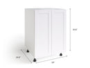 Home White Two Door Base Cabinet