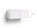 Home Grey Above Fridge Cabinet, 36 Inch
