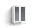 Home Grey Two Glass Door Wall Cabinet