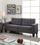 Dashing Sofa In Gray Linen Fabric
