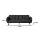 Adjustable Upholstered Sofa With Track Armrests And Angled Legs, Gray