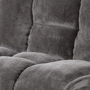 Convertible Fabric Chair With Tufted Design And Metal Legs, Gray