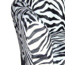 Sofa Pet Bed With Zebra Print Fabric And Storage, White And Black