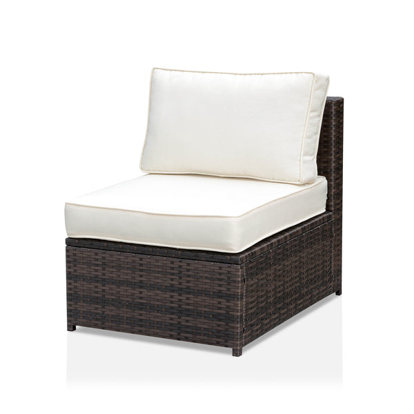 Fischer Contemporary Padded Patio Armless Chair