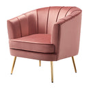 Elvie Upholstered Accent Chair in Orange
