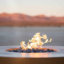 46" Outback Cattle Ranch GFRC Top and Powdered Steel Base Round Natural Gas Fire Table - 12V Electronic - The Outdoor Plus