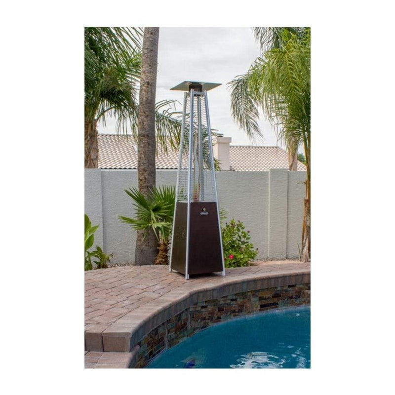 AZ Patio Heaters 87" Bronze Residential Hammered Outdoor Pyramid  Patio Heater -  BelleFlame