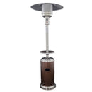 AZ Patio Heaters 87" Stainless Steel/Hammered Bronze and Silver Patio Heater with Table