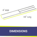 American Fire Glass 48" x 8" Stainless Steel H-Style Burner - Natural Gas