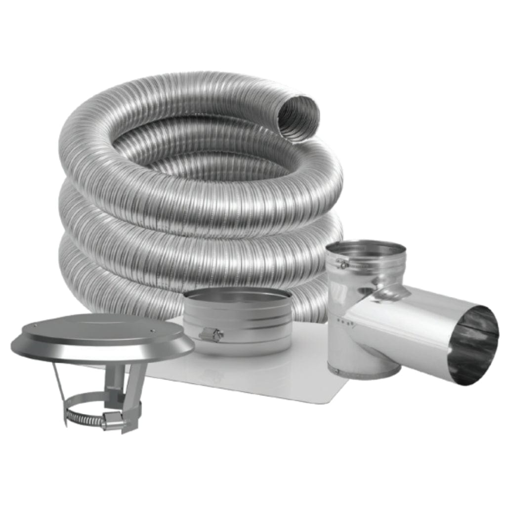 DuraVent | 30' Flex Pipe DuraFlex Pro Stainless Steel Tee Kit