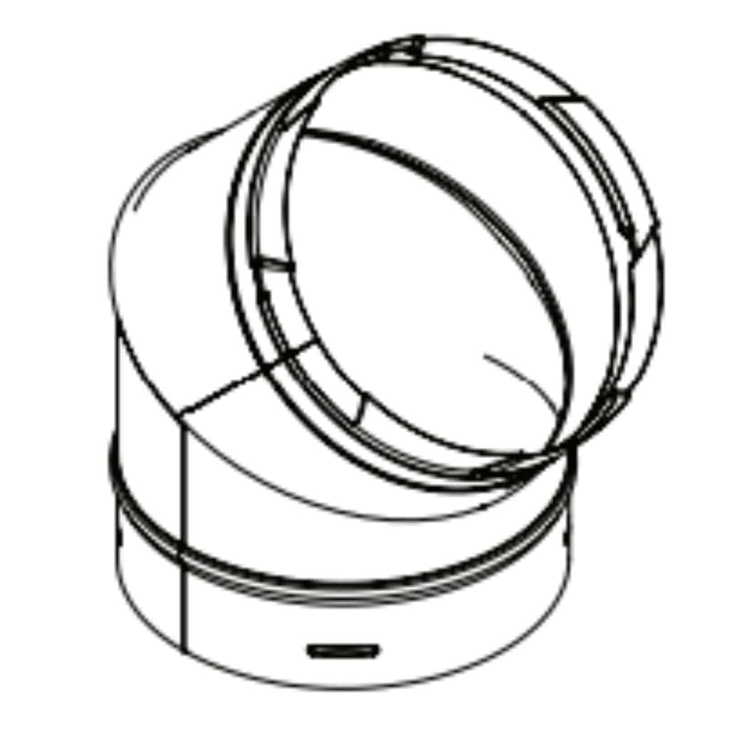 DuraVent Elbow DoubleWall PolyPro 45Degree Venting System