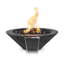 The Outdoor Plus - Cazo GFRC Wood Grain Concrete Round Fire & Water Bowl 32"