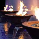 The Outdoor Plus - Cazo Hammered Copper 4 Way Spill Round Fire & Water Bowl 30"