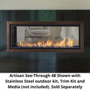 Monessen See-through Linear Artisan 48 Ventless Fireplace