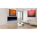SimpliFire Allusion Platinum Recessed Linear 50 Inch Electric Fireplace