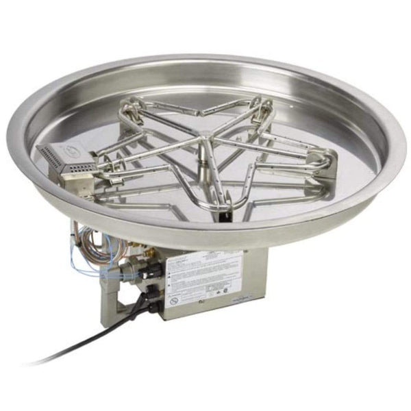 HPC | Round Bowl Pan Electronic Ignition Fire Pit Insert 19"