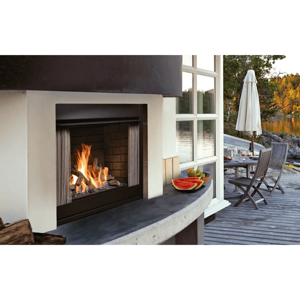 Kingsman 42 Inch OFP42N Stainless Steel Outdoor Millivolt Gas Fireplace 