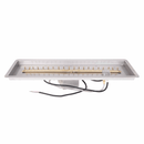 The Outdoor Plus Rectangular Drop-in Pan With Brass Linear Bullet Burner