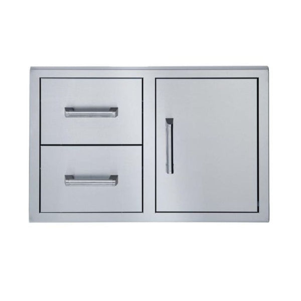 Primo Grill - 34" Stainless Steel Single Access Door with Double Drawers