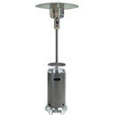AZ Patio Heaters 87" Stainless Steel/Hammered Bronze and Silver Patio Heater with Table