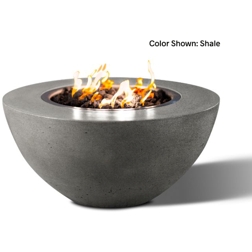 Slick Rock | Concrete Oasis Round Fire Bowl with Electronic Ignition 34"
