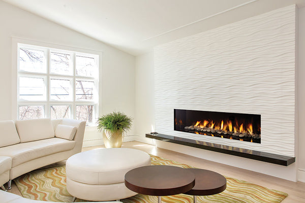 72" linear Ventless gas fireplace: Adds Instant Warmth