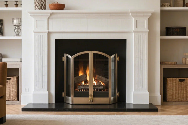 Gas Fireplace with Glass Doors