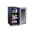 AMD 15" Outdoor Rated Fridge with Glass Door - AMD-RFR-15G