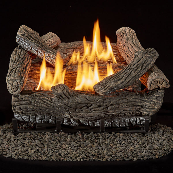 Monessen - Mountain Oak 24" Gas Log Set for Lumonessen Vent-Free Burner | MTNOK-24