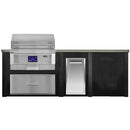 Haven 96-Inch Outdoor Kitchen Island with 36-Inch Pellet Grill, Trash Drawer & Smart Drop Pellet Feed